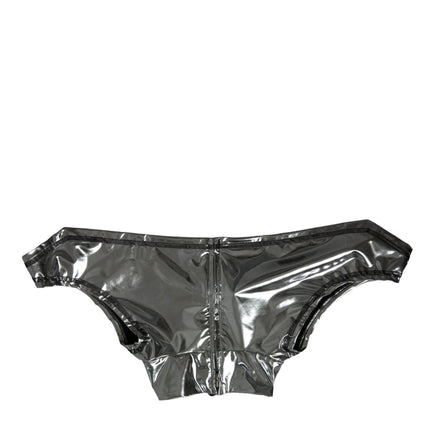 Dolce & Gabbana Silver Polyester Stretch Top