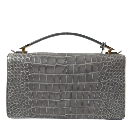 Balenciaga Gray Exotic Leather Medium Shoulder Hand Purse Bag