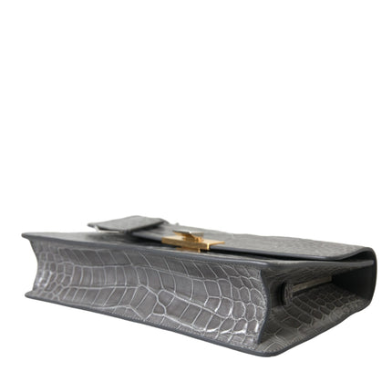 Balenciaga Gray Exotic Leather Medium Shoulder Hand Purse Bag