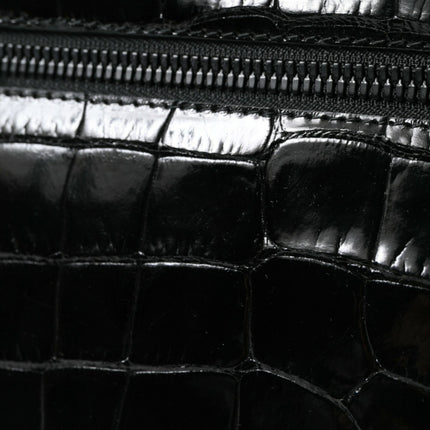 Balenciaga Black Exotic Leather Shoulder Crossbody Camera Bag