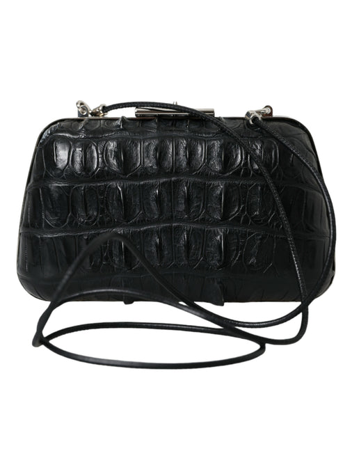 Balenciaga Black Exotic Skin Leather Shoulder Crossbody Box Clutch Bag