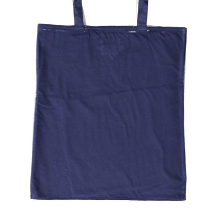Prada Blue Jersey Fabric Logo Shoulder Shopping Tote Shopping Bag