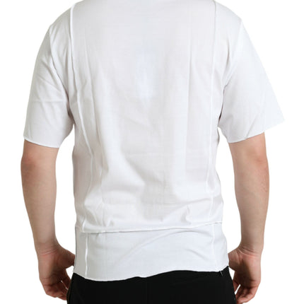 Dolce & Gabbana White Logo Crew Neck Short Sleeves T-shirt