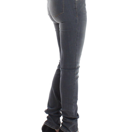Ermanno Scervino Gray Slim Jeans Denim Pants Skinny Leg Stretch
