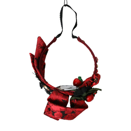 Dolce & Gabbana Red Cherry Sicily Embellished Women Hairband Diadem