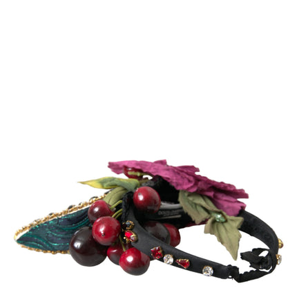 Dolce & Gabbana Red Watermelon Cherry Crystal Hairband Statement Diadem