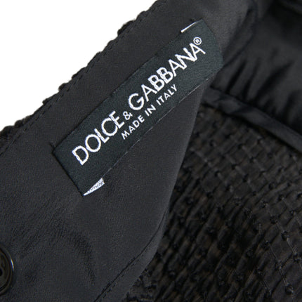Dolce & Gabbana Black High Waist A-line Knee Length Skirt