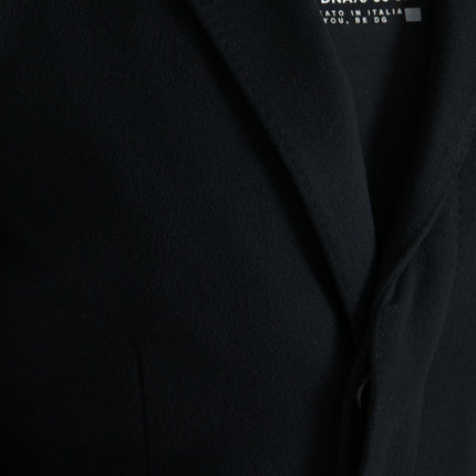 Dolce & Gabbana Black Single Breasted Trench Coat Jacket