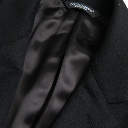 Dolce & Gabbana Black Single Breasted Trench Coat Jacket