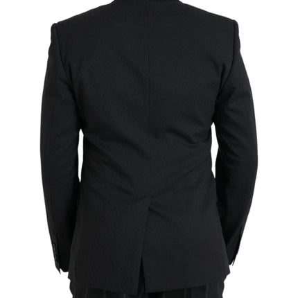 Dolce & Gabbana Black MARTINI Slim Fit Jacket Coat Blazer