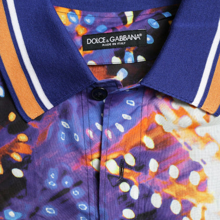 Dolce & Gabbana Multicolor Luminarie Print Cotton Casual Shirt