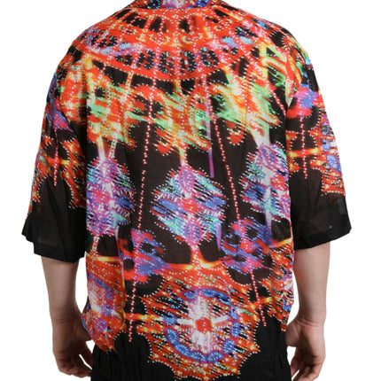 Dolce & Gabbana Multicolor Luminarie Print Cotton T-shirt