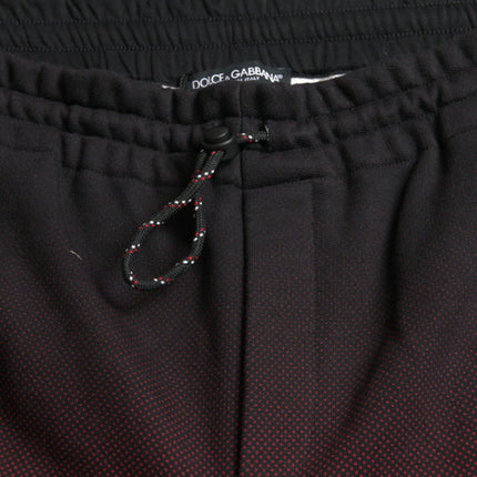 Dolce & Gabbana Red Leopard Print Cotton Bermuda Shorts