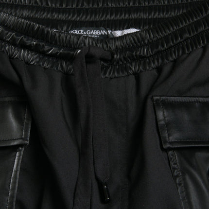 Dolce & Gabbana Black Nylon Cargo Jogger Men Sweatpants Pants