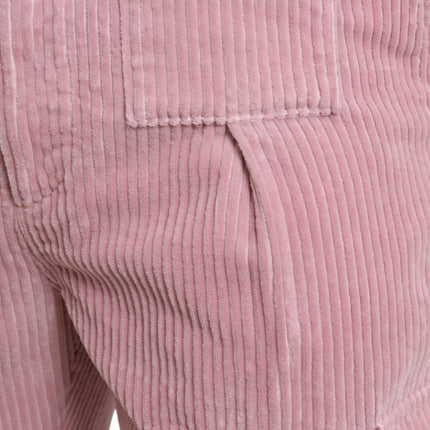 Dolce & Gabbana Pink Corduroy Cotton Stretch Skinny Cargo Jeans