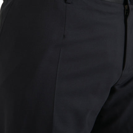 Dolce & Gabbana Blue Wool Men Skinny Dress Pants