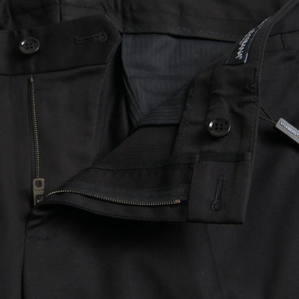 Dolce & Gabbana Black Cotton Stretch Skinny Dress Pants
