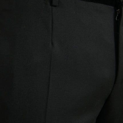 Dolce & Gabbana Black Silk Men Skinny Dress Pants