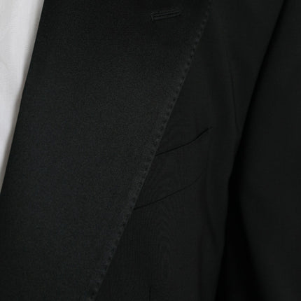 Dolce & Gabbana Black SICILIA Single Breasted Coat Blazer