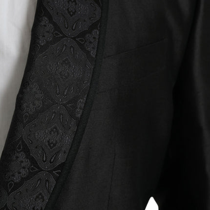 Dolce & Gabbana Black MARTINI Single Breasted Coat Blazer