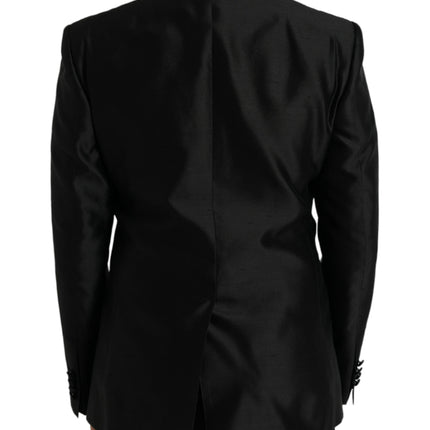 Dolce & Gabbana Black MARTINI Single Breasted Coat Blazer