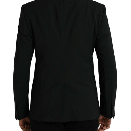 Dolce & Gabbana Blue MARTINI Shawl Single Breasted Blazer