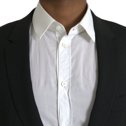 Dolce & Gabbana Blue MARTINI Shawl Single Breasted Blazer