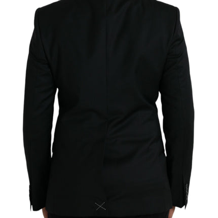 Dolce & Gabbana Black Wool MARTINI Single Breasted Blazer