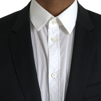 Dolce & Gabbana Black Wool MARTINI Single Breasted Blazer
