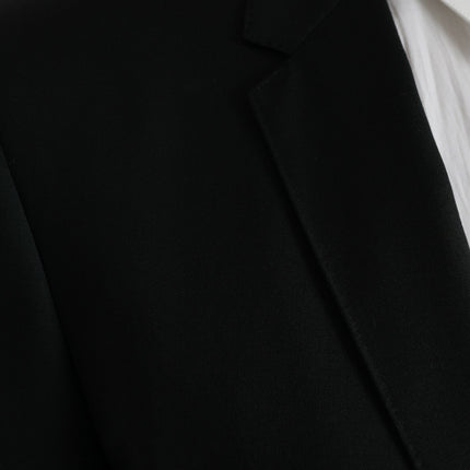 Dolce & Gabbana Black Wool MARTINI Single Breasted Blazer