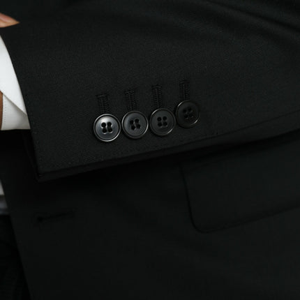 Dolce & Gabbana Black Wool MARTINI Single Breasted Blazer