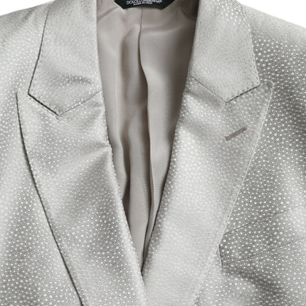 Dolce & Gabbana Off White MARTINI Double Breasted Coat Blazer
