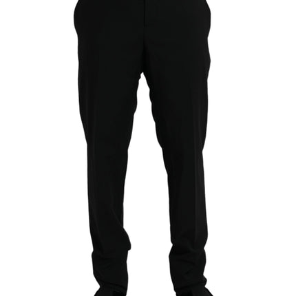 Dolce & Gabbana Black Polyester STAFF Formal 3 Piece Suit