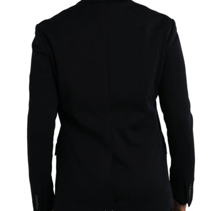 Dolce & Gabbana Black Wool Single Breasted Coat Blazer