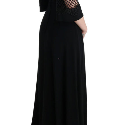 Dolce & Gabbana Black Stretch Shift Long Maxi Dress