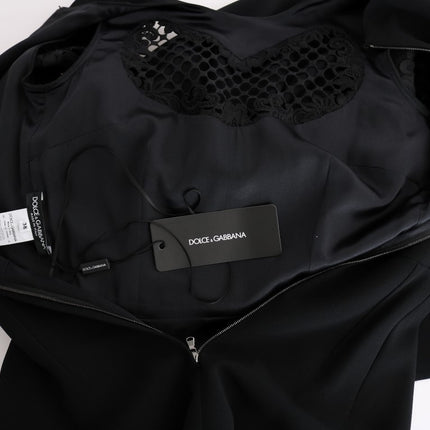 Dolce & Gabbana Black Stretch Shift Long Maxi Dress