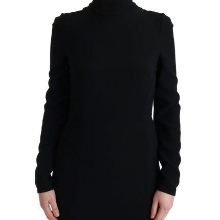 Dolce & Gabbana Black Stretch Long Gown Sheath Dress
