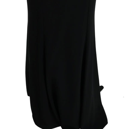 Dolce & Gabbana Black Stretch Long Gown Sheath Dress