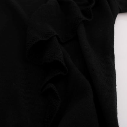 MARGHI LO' Black 100% Lana Wool Top Blouse T-shirt
