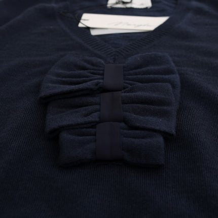 MARGHI LO' Blue 100% Lana Wool Blouse Top