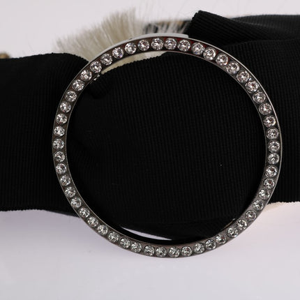 Dolce & Gabbana Black Crystal White Diadem Headband