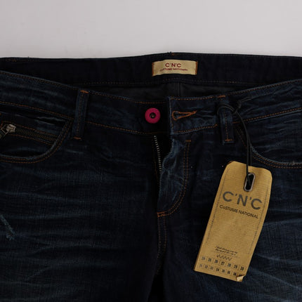 Costume National Blue Cotton Regular Fit Denim Jeans