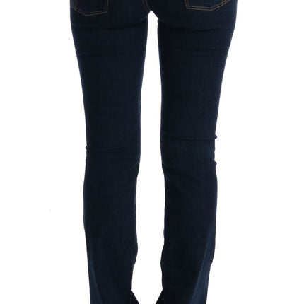 Costume National Blue Cotton Bootcut Flared Jeans