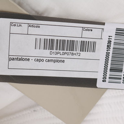 Ermanno Scervino White Cotton Slim Fit Casual Pants