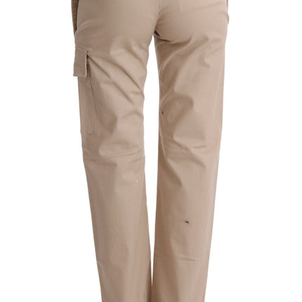 Ermanno Scervino Beige Cotton Wool Regular Fit Pants