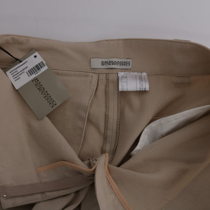 Ermanno Scervino Beige Cotton Wool Regular Fit Pants