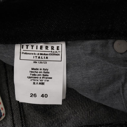 Acht Black Denim Cotton Bottoms Slim Fit Jeans