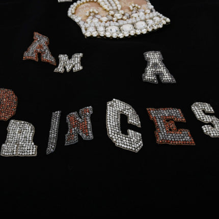 Dolce & Gabbana Black I AM A PRINCESS Crystal Shift Dress