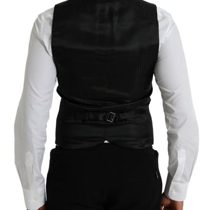 Dolce & Gabbana Maroon Satin Silk Waistcoat Dress Formal Vest