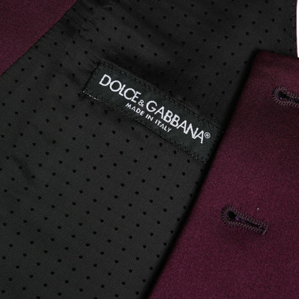 Dolce & Gabbana Maroon Satin Silk Waistcoat Dress Formal Vest